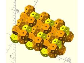 weaire phelan yapı taşları inşaat oyuncaklar A16 cr3si kristal yapısı köpük Petek nb3sn boşluk doldurma spacefill birim hücre voroni 3d print model - Mito3D