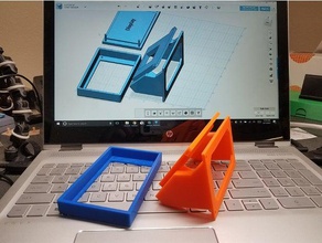 qidi x-one angled display bracket 3d printer parts 3d print model - Mito3D