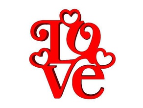 love design art hearts valentines day wslab 3d print model - Mito3D