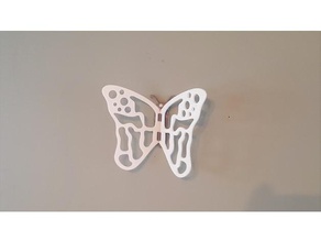 la mariposa de decoración pared art 3d print model - Mito3D