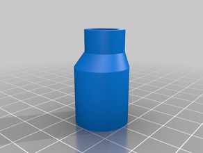my customized pipe reducer vaccum test parts 3d print model - Mito3D