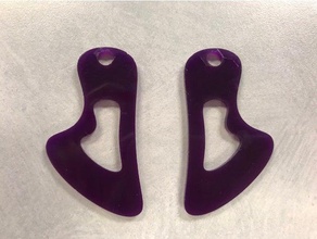 loop earrings earring lasercut laser cut cutter 3d print model - Mito3D