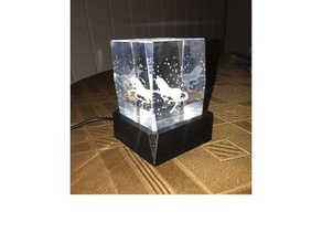 cavidad de la base iluminación decoración electrónica vidrio led luz 3d print model - Mito3D