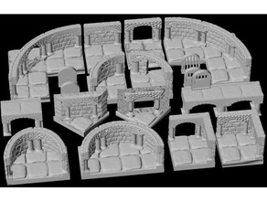 openforge compat pilastri, archi giocattolo & accessori di gioco piastrelle rpg 3d print model - Mito3D