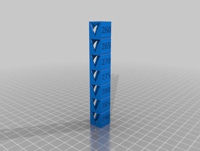 temperature tower 290-260 3d printing tests customized 3d print model - Mito3D