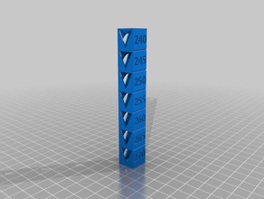 temperature tower 270-240 3d printing tests customized 3d print model - Mito3D