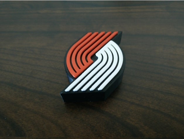 portland trail blazers pôquer de cartão capper brinquedo & acessórios para jogos Logo em 3d emblema basquete logo pac azar token jogo logotipo nba o da poker esportes proteção tampa protetor esporte abridores caminho blazer 3D print model - Mito3D