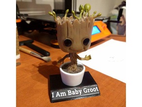 funko pop dancing groot display stand toy & game accessories 3d print model - Mito3D