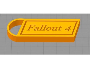 fallout 4 keychain keychains fallout4 3d print model - Mito3D