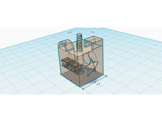 mini benchmark L'impression 3d banc l'indice de référence cube rapide marque micro test 3D print model - Mito3D