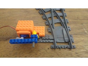track switch servo mount construction toys 3d print model - Mito3D