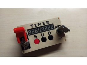 arduino 8 digit 7 segment display timer - rocket style electronics 3d print model - Mito3D
