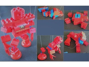 duplo fantoches brinquedos de construção compatível lego fantoche o teatro 3d print model - Mito3D
