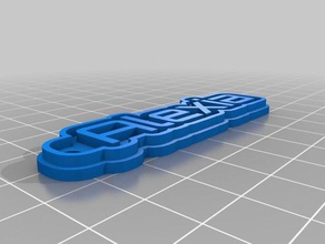 alexia Schlüsselanhänger kundengebundene 3d print model - Mito3D