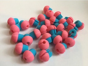 cupcake spoke beads sport & outdoors bead spokebead 3d print model - Mito3D