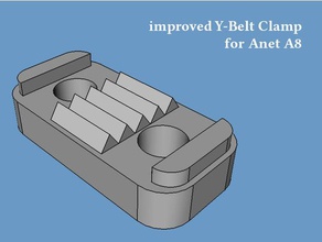 y belt axis clamp anet a8 improved 3d printer parts improvement y-belt 3d print model - Mito3D