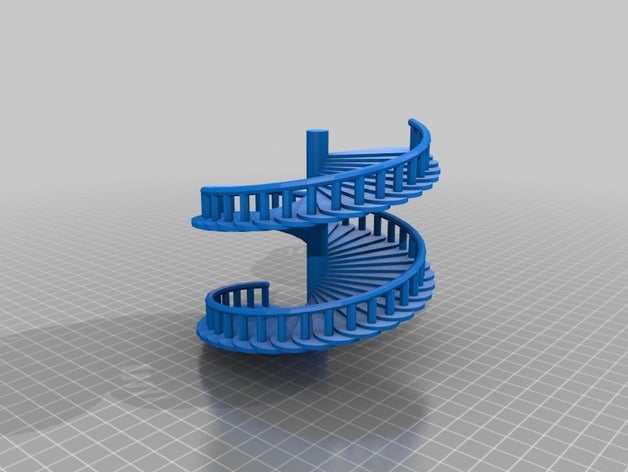 escalera caracol con coque L'impression 3d 3D print model - Mito3D