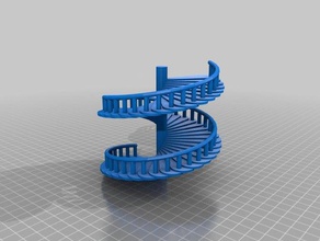 escalera de caracol con casco La impresión en 3d 3d print model - Mito3D
