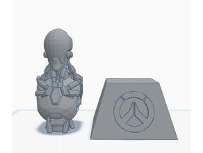 zenyatta bust stand - overwatch sculptures bamboozaler collect collection collectors zen zenny zeny 3d print model - Mito3D