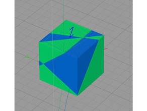 cubo de dos impresoras a color matemáticas art 2-color la impresora colores 3d print model - Mito3D