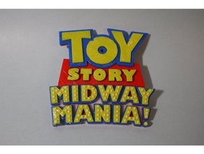 toy story midway mania logo les signes et logos 4 couleurs 5 couleur l'attraction california adventure le monde de disney disneyland studios d'hollywood multicolore paradise pier ride 3d print model - Mito3D