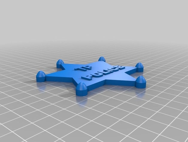 tp policía insignia 3D print model - Mito3D