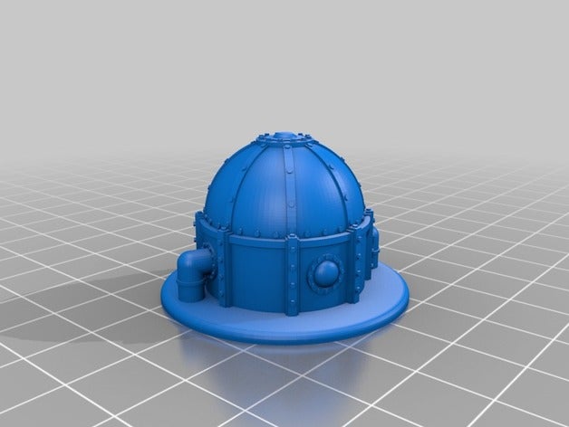 industrial dome objective marker epic 40k 6mm scale games epic40k miniature tabletop wargaming 3D print model - Mito3D