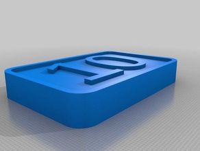 meu personalizados rua número sign10 do agregado familiar personalizado 3d print model - Mito3D