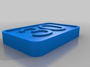 my customized street number sign30 household 3d print model - Mito3D