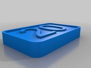 my customized street number sign20 household 3d print model - Mito3D