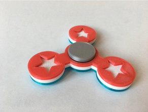 fidget spinner patriot Spielzeug & Spiele 3d print model - Mito3D