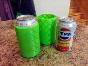 spiral vase soda can cooler food & drink 3d print model - Mito3D