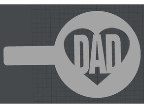 dad coffee stencil kitchen & dining father's day 3d print model - Mito3D