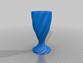 meine kundengebundener gewellter Kelch vase Dekor kundengebundene 3d print model - Mito3D