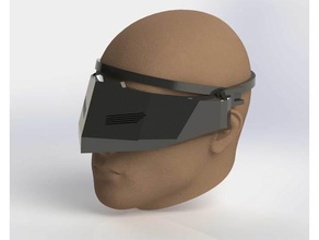marte cibernética avançada de sistemas interrogação 3-27 recon viseira traje cosplay o filme prop halloween máscara militar 3d print model - Mito3D