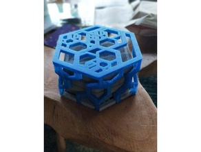 coaster titular - hex fractal & hélice decoración posavasos hexágono 3d print model - Mito3D