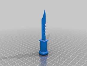bowie knife 3d printing 3d print model - Mito3D