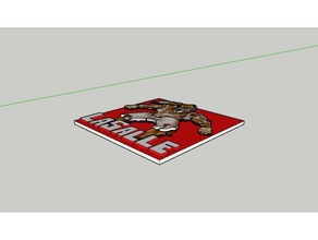 logo lasalle A impressão 3d logotipo lv3d o youtube youtubeur 3d print model - Mito3D