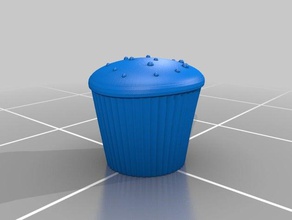 simple cupcake kitchen & dining muffin 3d print model - Mito3D