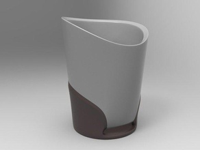 bathroom cup 3d printing toothbrush vectary 3d print model - Mito3D