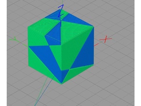 cubo no matemáticas art de dos colores 3d print model - Mito3D