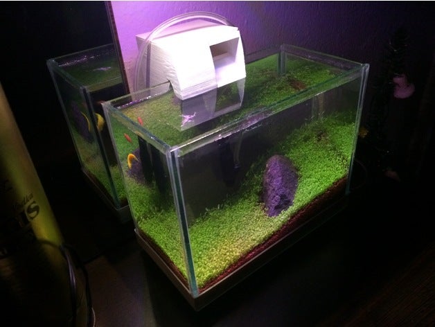 aquarium hang-on waterfall filter pets 3D print model - Mito3D
