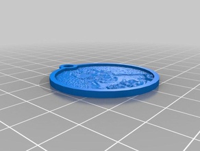 foto idalina circular keychains customized 3d print model - Mito3D