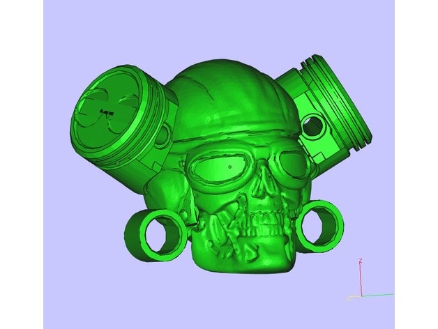 motoskull terminator art 3D print model - Mito3D