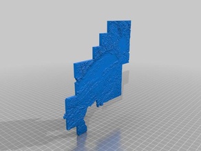 sudbury, ontario canadá la geología mapa 3d print model - Mito3D