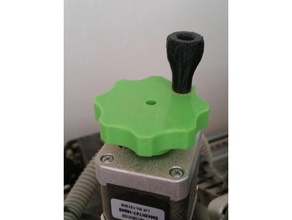 passo botão manivela eixo 5 milímetros Impressora 3d de peças cnc knob deslizante 3d print model - Mito3D