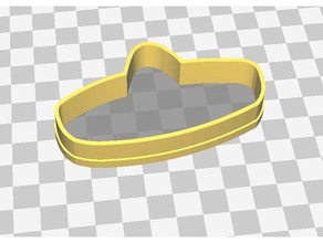 sombrero cookie cutter kitchen & dining 3d print model - Mito3D