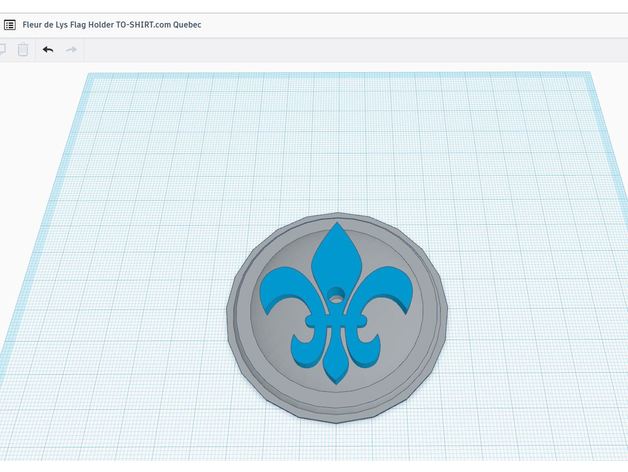 fleur lys suporte de bandeira to-shirtcom quebec A impressão 3d lis 3D print model - Mito3D