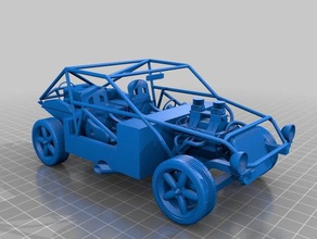 corvette kart vehículos roadkill tinkercad 3d print model - Mito3D