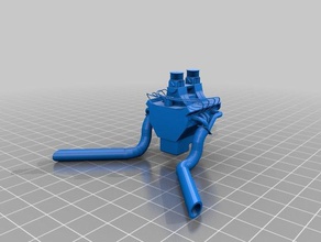 small block chevy motor adereços o tinkercad veículos 3d print model - Mito3D